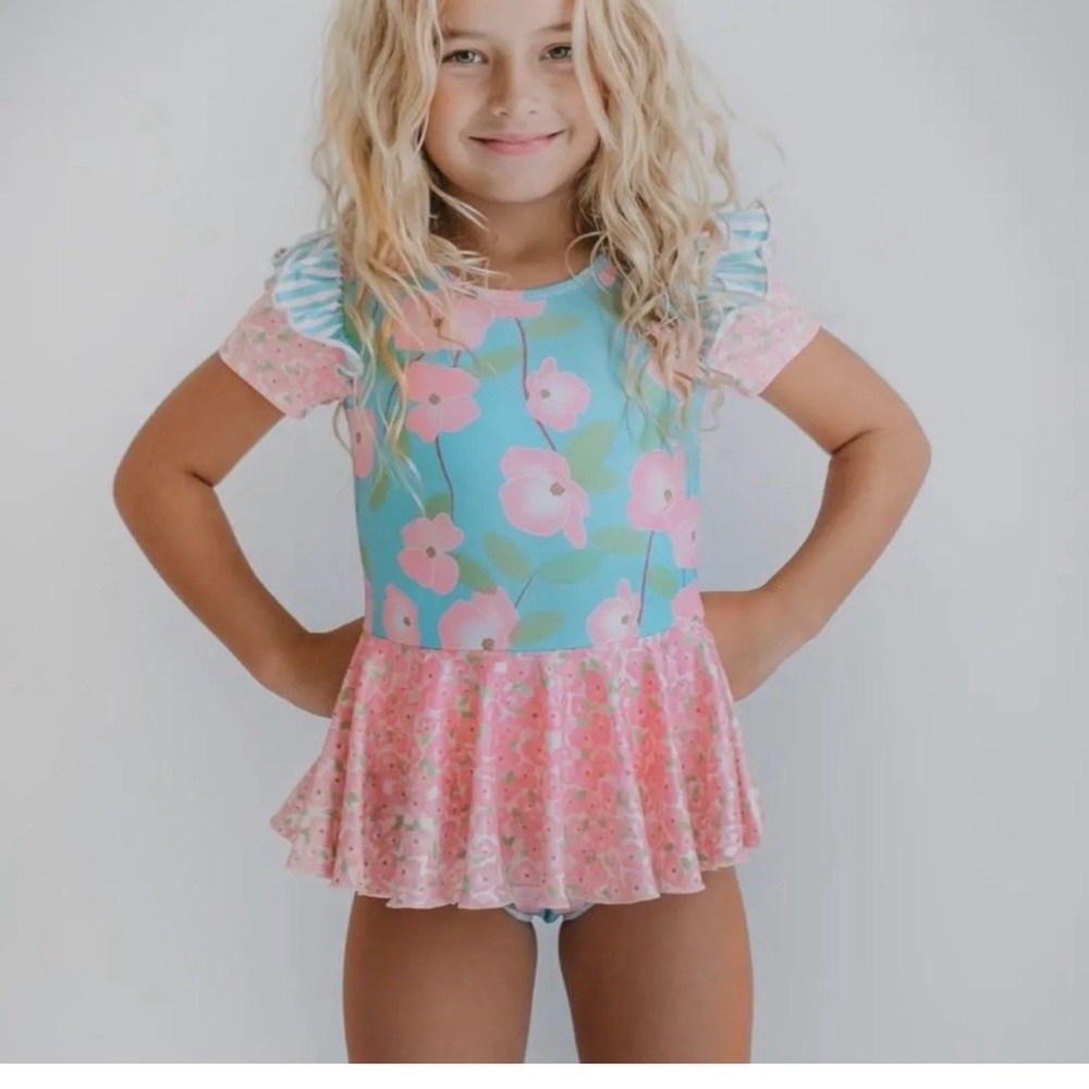 Leo Luvs Floral Leotard Dress - Picture 2 of 7